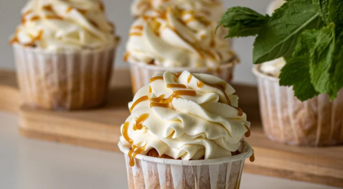 Cupcakes de nata y turrón de Suchard